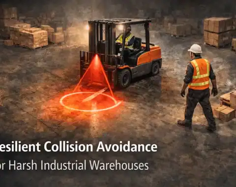Resilient Collision Avoidance for Harsh Industrial Warehouses